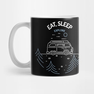 Eat sleep explore repeat Mug